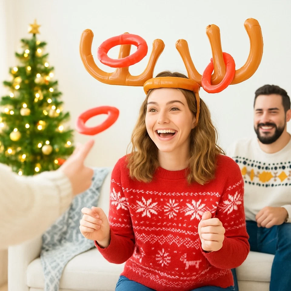 abeec Christmas Games Set – 8 Festive Family Games – Reindeer Ring Toss & More - Image 4 of 4