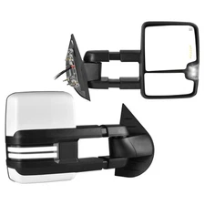 LH+RH Tow Mirrors for 2007-2013 Chevy Silverado 1500 Dynamic Signal,Power Heated