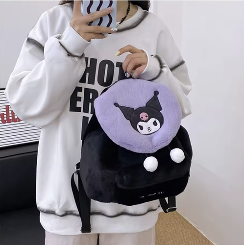 Sanrio Pochacco, Hello Kitty, Melody, Kuromi Plush Backpack | Cute School Bag - Picture 6 of 6