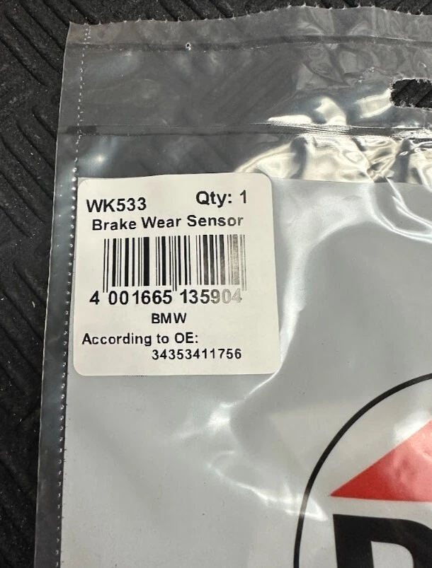 PEX Brake Pad Wear Sensor - # WK533 / 34353411756 - Fits BMW X3 04-10 - Image 3 of 3