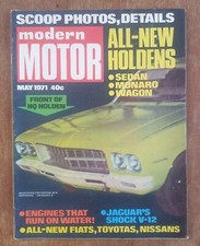 Modern Motor Magazine May 1971 Holden Monaro Jaguar Vintage VGC