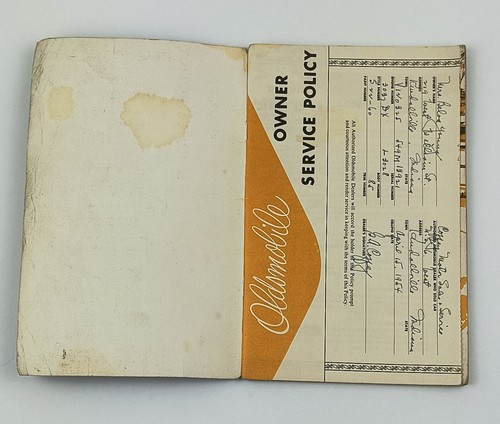 1954 Oldsmobile Olds Owner Manual And Service Policy L5 - Picture 3 of 7