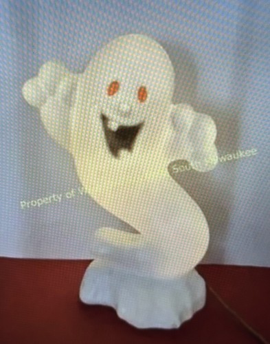 Ghost Yard lighted Vintage 70's Drainage Ind Spooky Plastic Blow Mold Halloween