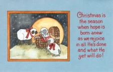 Merry Christmas Sheep Baby Jesus Nativity Bethlehem Dayspring Greeting Card