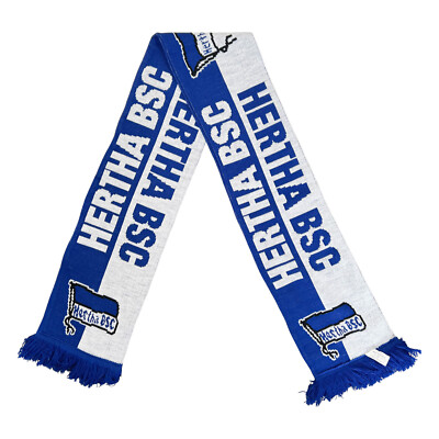 Hertha BSC Berlin Schal Fussball Fanschal Oldschool Blau Weiß