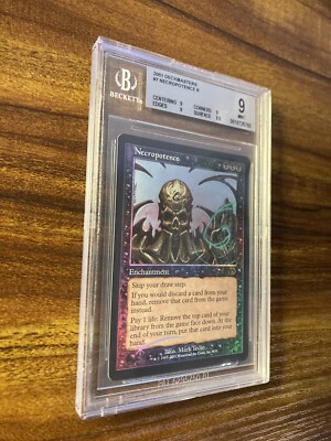 MTG✨NECROPOTENCE FOIL✨Deckmasters BGS Quad 9's+ MINT RARE