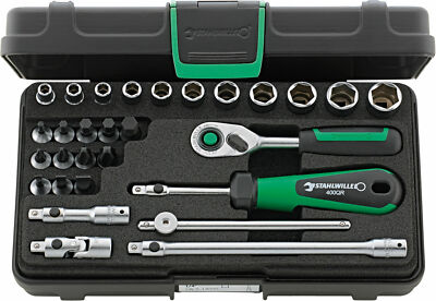 Stahlwille SOCKET SET 1/4'' 96011137 Set with  29 Psc. 40/23/6QR