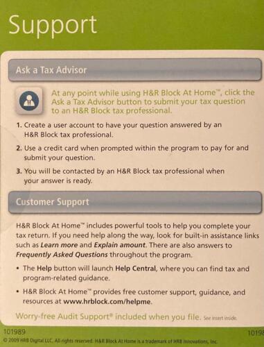 2009 TaxCut DELUXE Federal turbo H&R Block Tax Cut New sealed CD in the Sleeve! - Picture 2 of 4