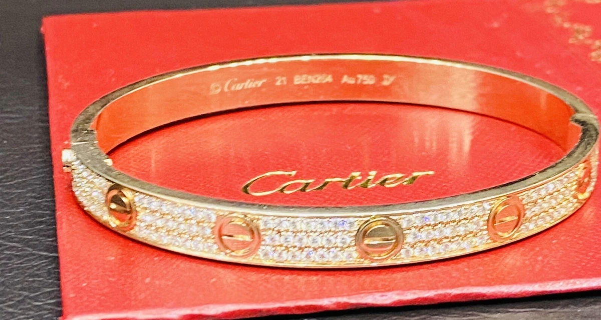 Cartier LOVE Bracelet in 18k Pink Gold With Coloured Stones