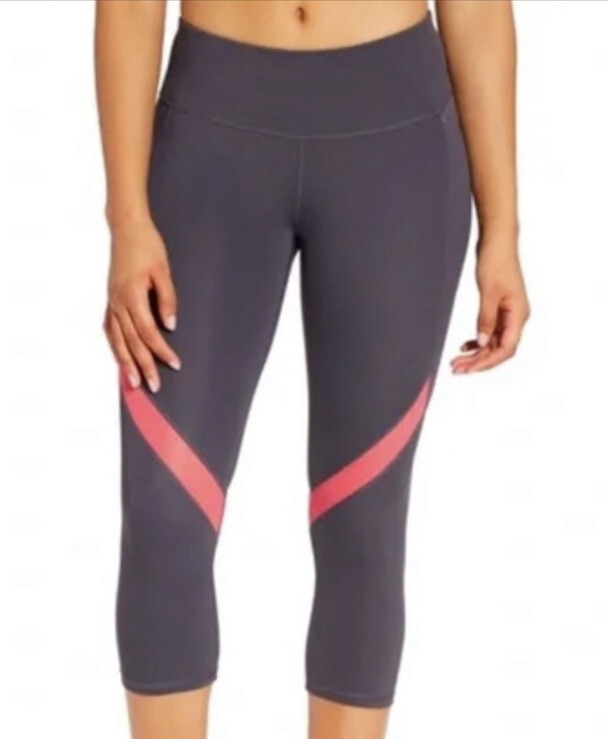 CALIA By Carrie Underwood Energize Capri Crop Leggings Gray Pink Size Medium