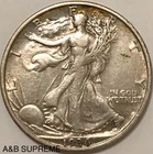 1936 S Walking Liberty Half Dollar About Uncirculated AU 90% Silver