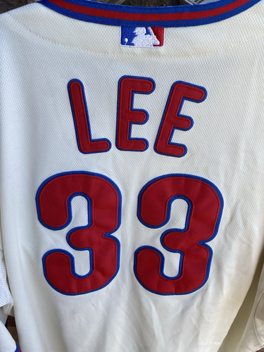 MLB Philadelphia Phillies Cliff Lee 33 Cream Cool Base Sewn Jersey Men 54 - Picture 4 of 17