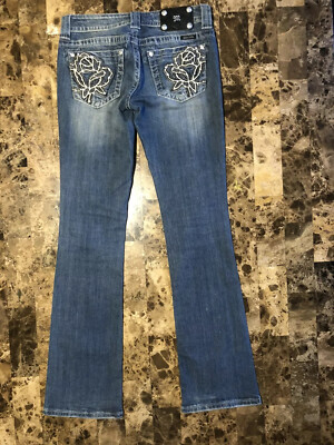 Miss Me Jeans Bootcut 27 rhinestones embroidered | eBay
