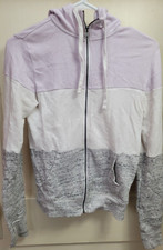 SO The Lounge Life Hoodie Purple/White/Gray Size XS