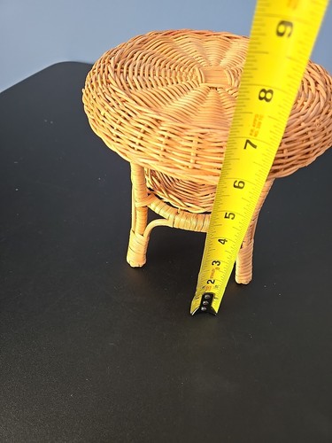 Wicker Doll Furniture Bench, 2 Chairs, And Table 4 Pcs 18" Doll compatible - Picture 23 of 23