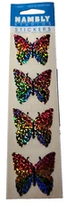 Hambly Studios Prismatic Stickers Butterflies Factory Sealed 1 Sheet NIP Bug VTG
