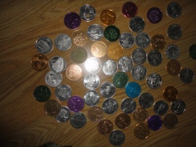 MARDI GRAS TOKENS, GROUP OF 50 DIFFRENT