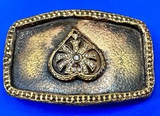 Quality, Unknown To Me Heart Leaf Belt Buckle Marked G Made In Italy
