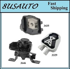 3PCS MOTOR & TRANS MOUNT FIT FORD SSV PLUG-IN HYBRID/ LINCOLN MKZ 2.0L NAT.ASP