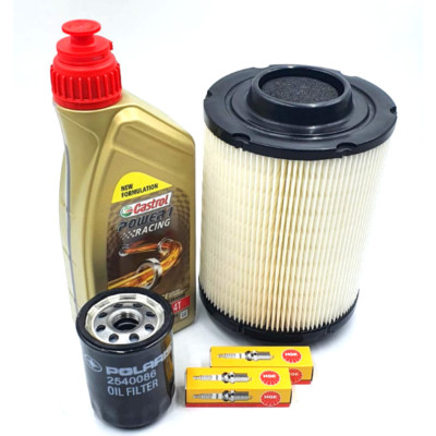 Polaris RZR 800 Service Kit Air Filter OEM Oil Filter NGK Sparks Castrol Oil Set