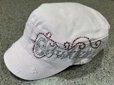 Ladies Cowgirl Cap, Pink With Bling, New