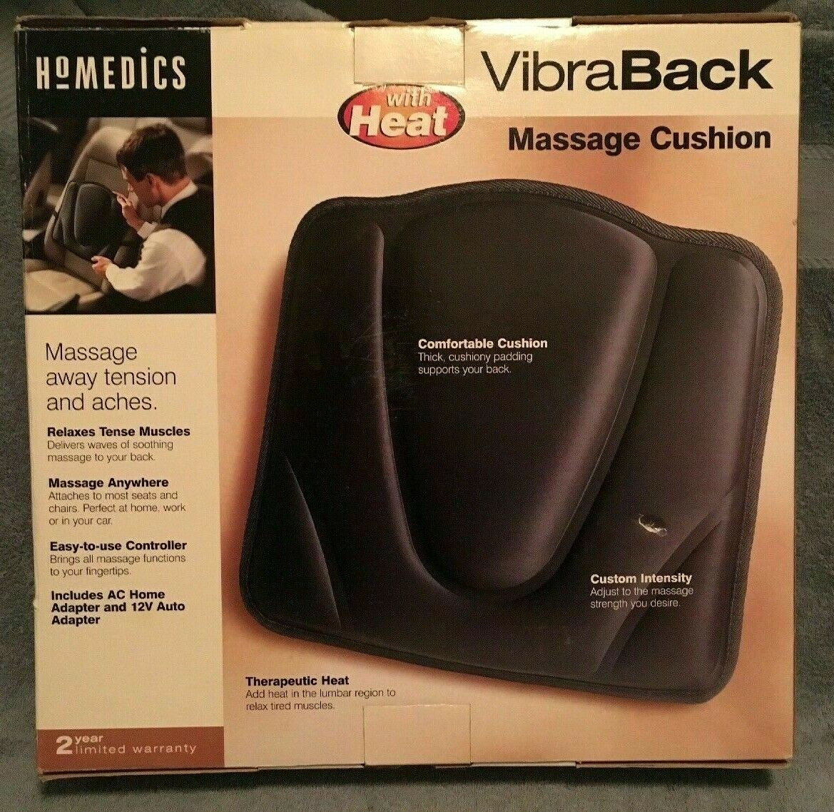 Homedics Vibra Back Massage Cushion With Heat Custom Intensity | eBay Homedics Vibra Back Massage Cushion With Heat Custom Intensity | eBay