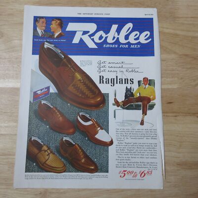 1941 Roblee Men's Shoes - Vintage Print Ad | eBay