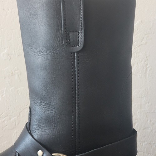 GEAR BOX Boots Mens Size 11D Black Leather Harness Biker Motorcycle 9115 Sq Toe - Picture 14 of 24
