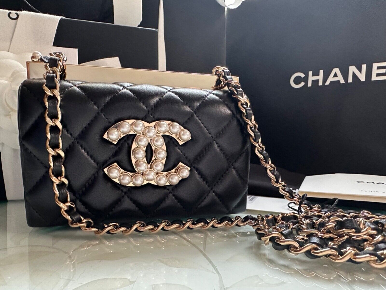 Chanel Black Quilted Lambskin CC Diamond Bag Gold  Hardware_Chanel_BRANDS_MILAN CLASSIC Luxury Trade Company Since 2007