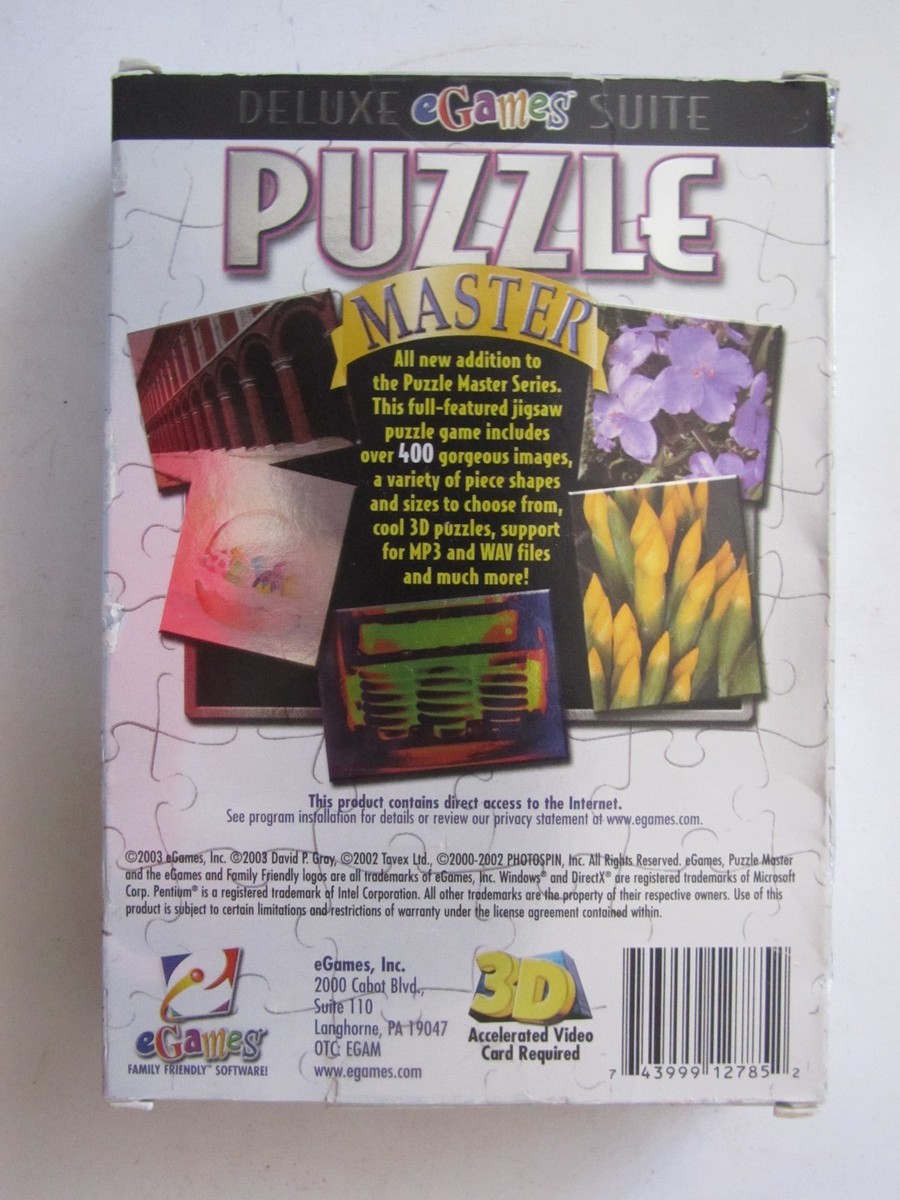 Puzzle Master: Deluxe eGames Suite (PC, 2003) 743999127852| eBay