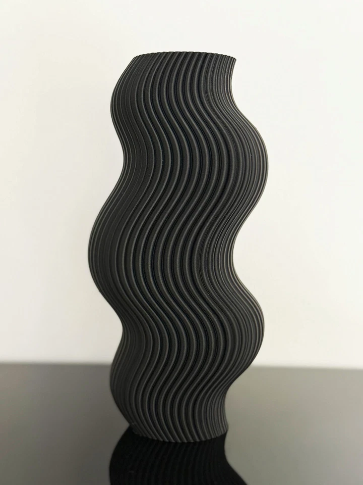 3D Spiral Vase Wavy / 23 cm / in verschieden Farben / moderne PLA Spiralvase - Bild 2 von 4