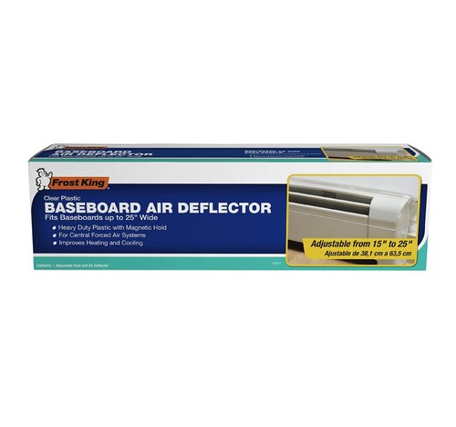Frost King HD11 Baseboard Air Deflector, Heavy Duty, Clear Plastic with Magne... - 第 3/3 張圖片