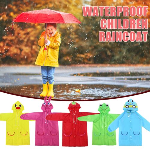 Children Boys and Girls One-piece Waterproof Breathable Outdoor Raincoat ❤ - Picture 1 of 13