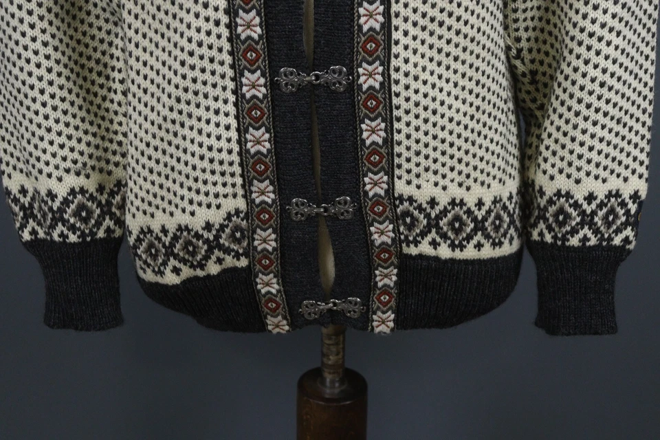 DALE OF NORWAY Multicolor Fair Isle Wool Knit Clasp Ski Cardigan Sweater S - Image 3 of 4