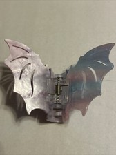 Bat  Iridescent Claw Clip Gothic Horror Hair Accessory, Emo, Punk, Dressup New