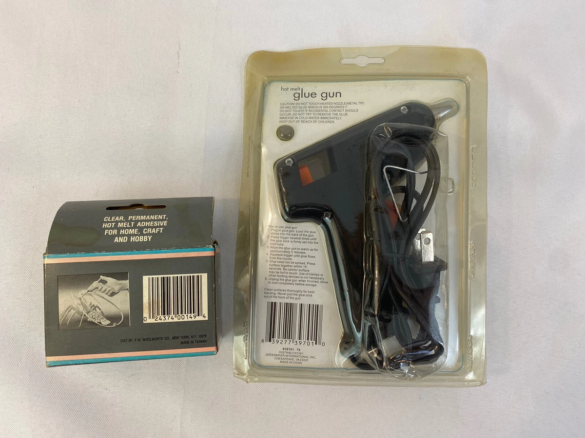 Crafters Square Hot Melt Mini Glue Gun With Sticks Woolworth Vintage Fast  Ship