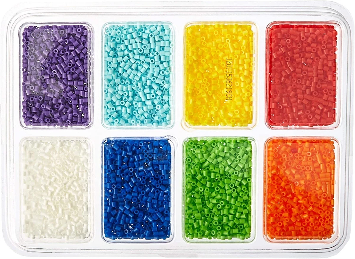 Perler Beads Rainbow Color Mini Beads Tray For Kids Crafts, 8000 pcs