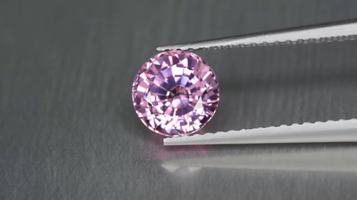 1.59Ct Round_ Unheated Pink Malaya Garnet From Tanzania - 第 1 支影片,共 1 支
