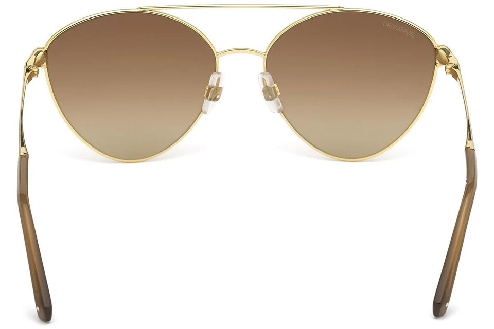 Авиаторские круглые металлические солнцезащитные очки Swarovski SK286 30F желтое золото 58-16-135 SK286 - Изображение 3 из 3