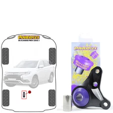 Powerflex Rear Motor Mount Front Bush + Bracket For Mitsubishi Outlander PHEV