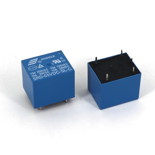10Pcs SONGLE SRD-05VDC-SL-C DC5V PCB Mount 5Pin 10A SPDT Mini Power Relay - Picture 3 of 5