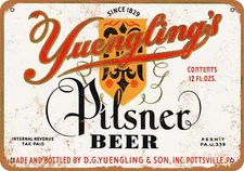 METAL SIGN - 1934 Yuengling's Pilsner Beer - Vintage Look Reproduction