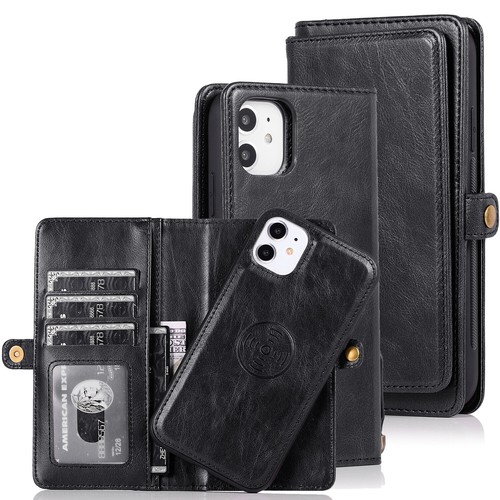 Case for iPhone 16 Plus 15 12 11 Pro Max Xr Magnetic Detachable Flip Wallet Case - Picture 10 of 18