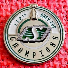 Large 2025 Saskatchewan Roughriders Grey Cup Champions 3D - CFL football pin # 2