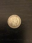 1916 Barber Quarter 90% Silver Vintage Coin