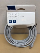 Insignia Cat-6 Network Cable 25 ft with Snagless RJ-45 connectors NS-PNW5625 new