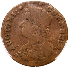 1787 M 33.16-l.2 R-5+ PCGS F 15 Connecticut Colonial Copper Coin