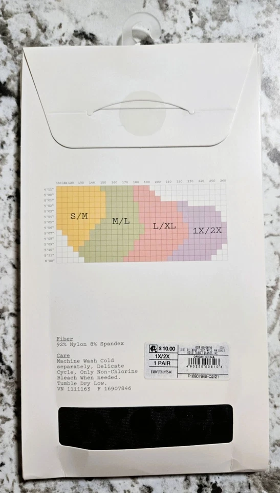 Новый нераспакованный новый день размер 1 X / 2 X черный модные колготки - Изображение 4 из 4