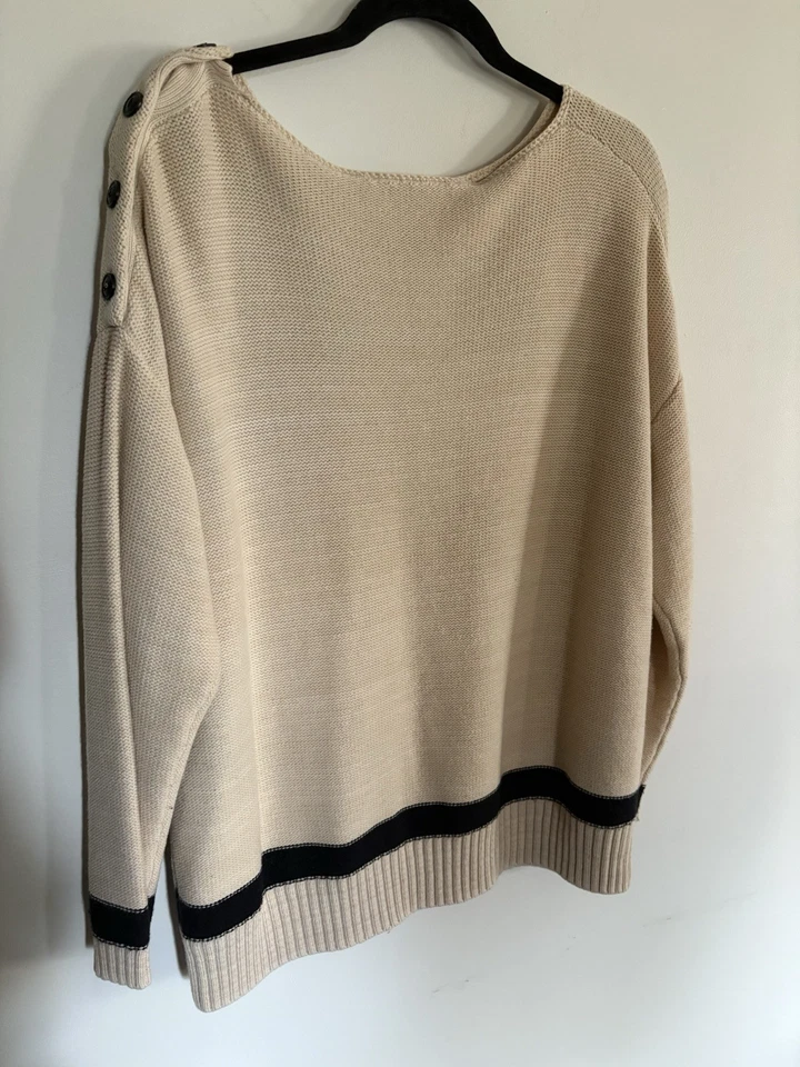 Suéter Tribal Azteca LRL Lauren Jeans Co. Ralph Lauren Mujer Talla M/lg Leer Preppy Foto 3 de 4