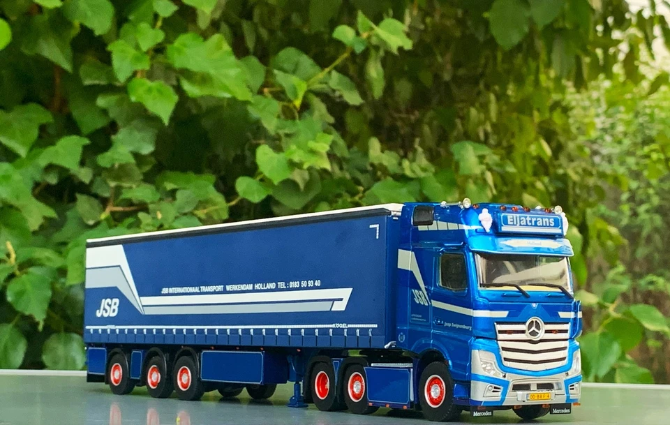 Remolque Mercedes Actros MP5 6x2 lado cortina "JSB Swijnenburg" modelos de camiones WSI Foto 2 de 4